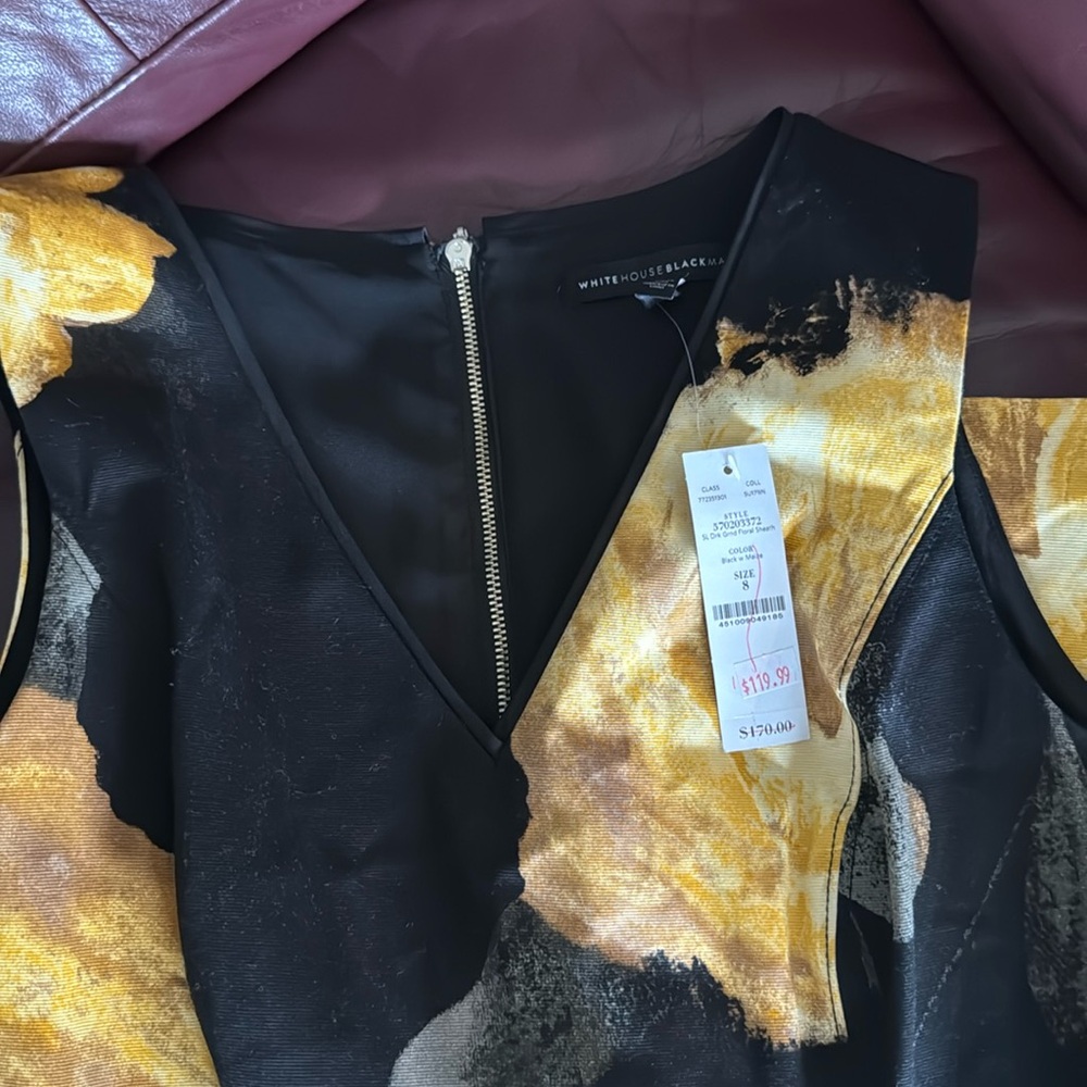 Black and yellow dress WHBM, in new condition size 8